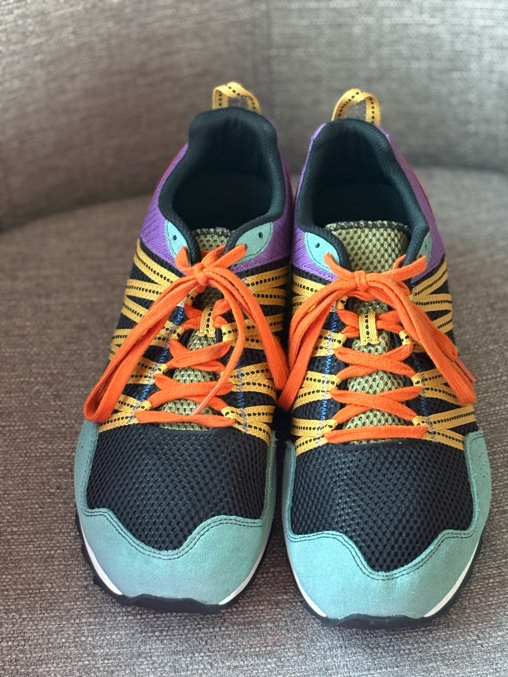 Merrell Men's Trail Running Shoes Size 10.5. Blue Purple Orange Hiking Sneakers - Picture 3 of 7